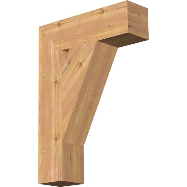 Ekena Millwork Traditional Block Smooth Bracket, Western Red Cedar, 5 1/2"W x 20"D x 28"H BKT06X20X28TRA05SWR - main